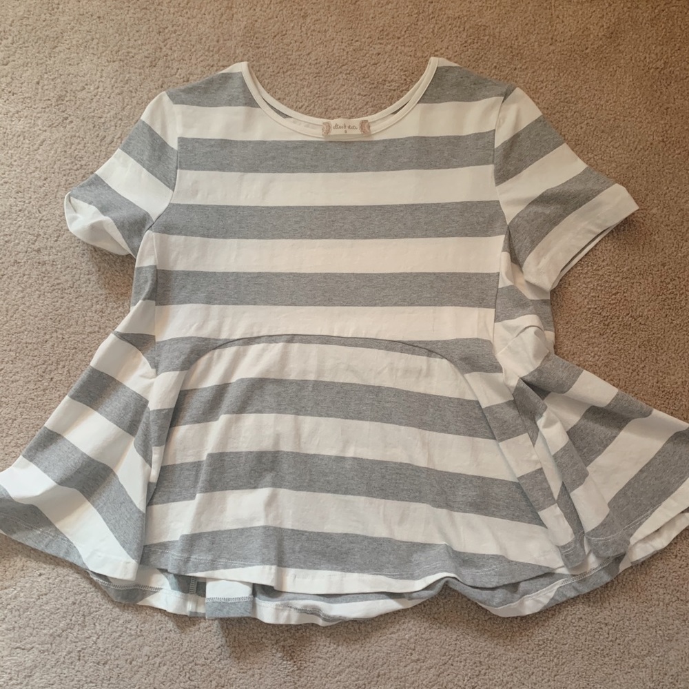 Striped Peplum Shirt